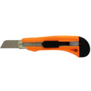 Knife with a retractable blade of 18 mm, plastic body